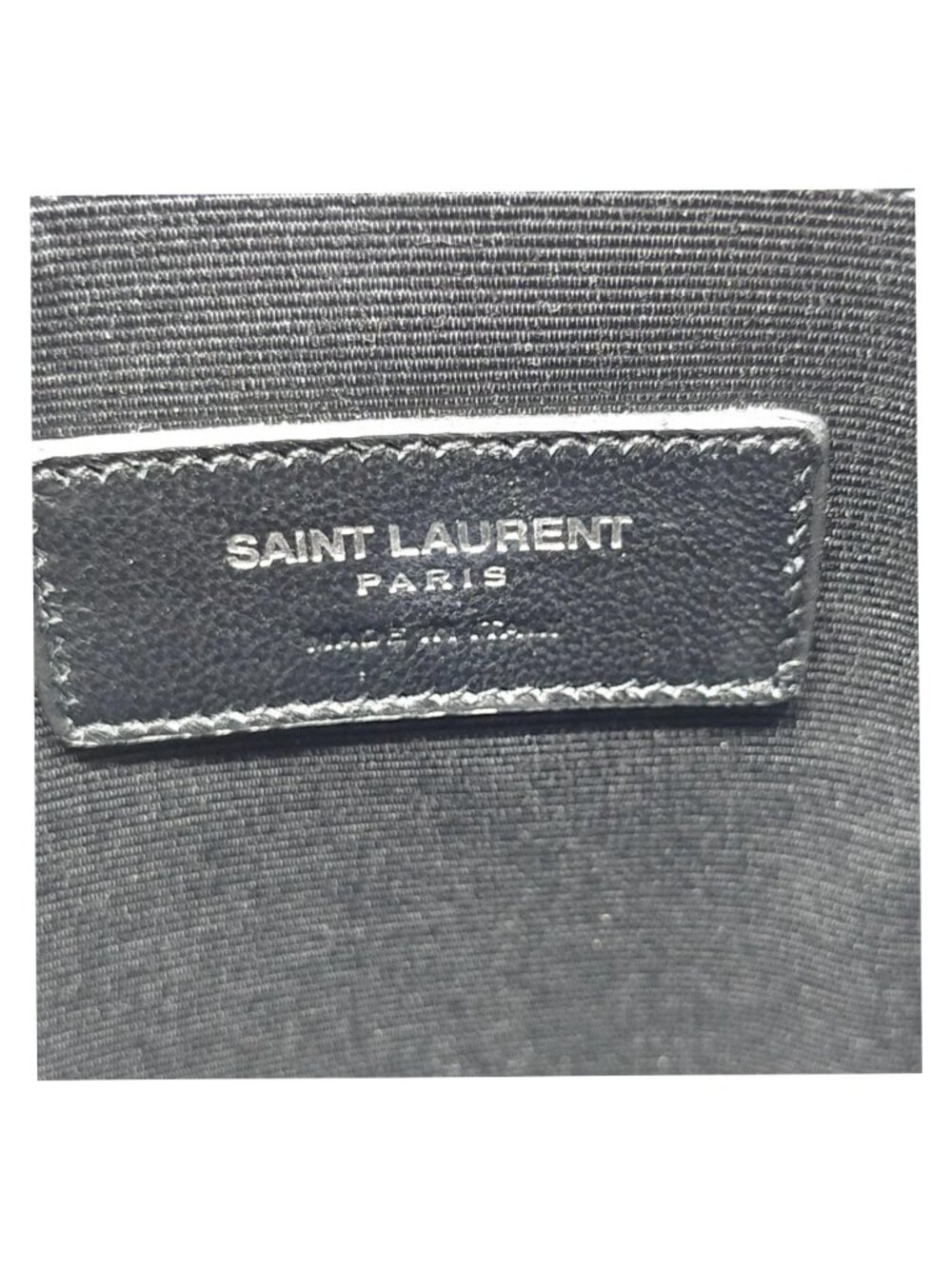 Authentic Saint Laurent Stars Clutch Black Leather Zip Pouch YSL Designer Bag - Picture 15 of 16